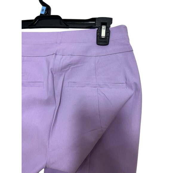 New York & Company Womens Ankle Pants Lavender S Stretch Pull On Tapered Casual - Picture 11 of 12